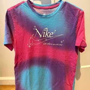 Nike Multicolor Tee with Pink, Blue, and Purple
